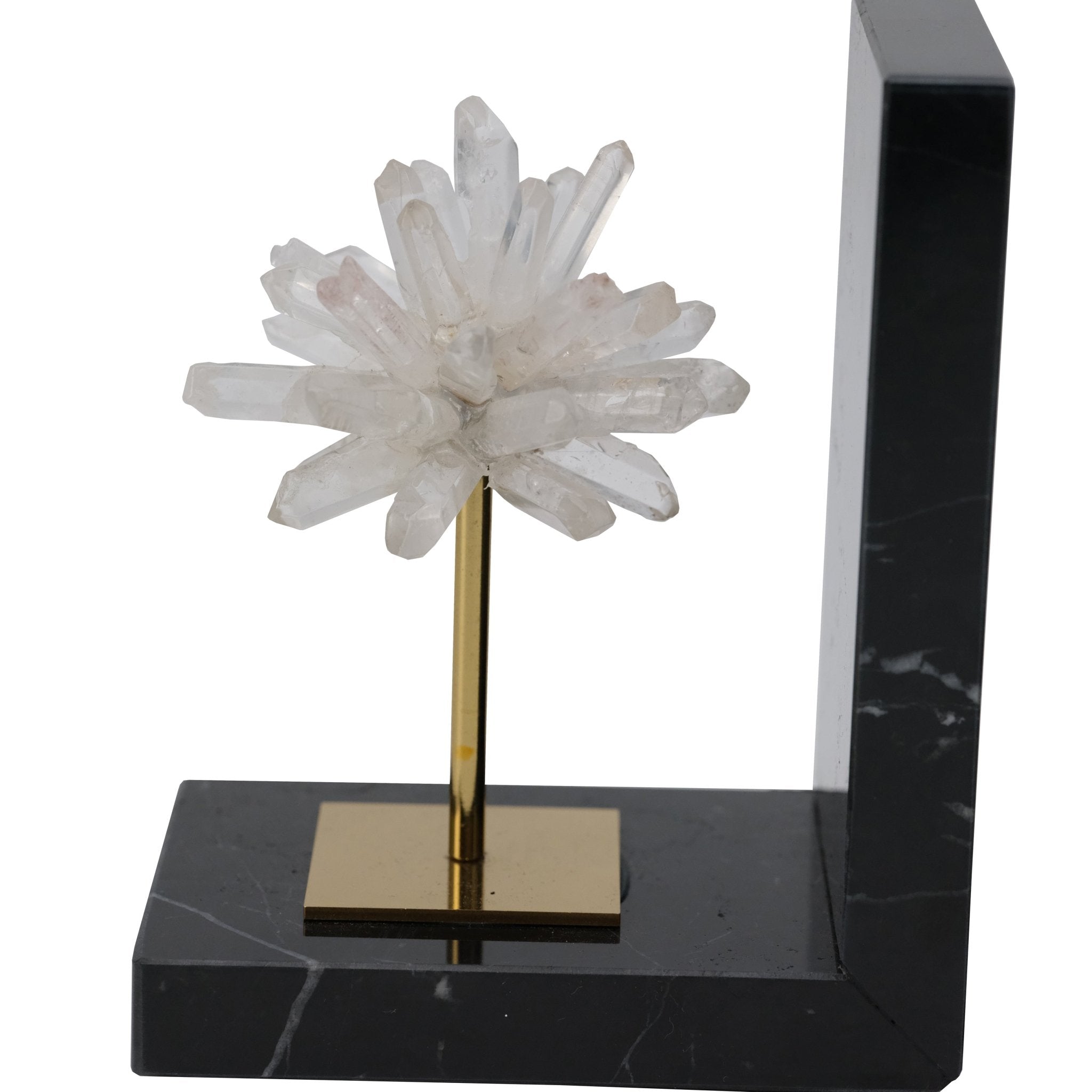 S/2 6"celeste Orb Metal And Marble Bookends Table Decors| Sagebrook Home
