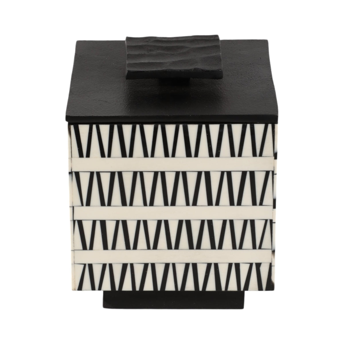 S/2 7/10" Gobiel Black & White Resin Boxes Table Decors| Sagebrook Home
