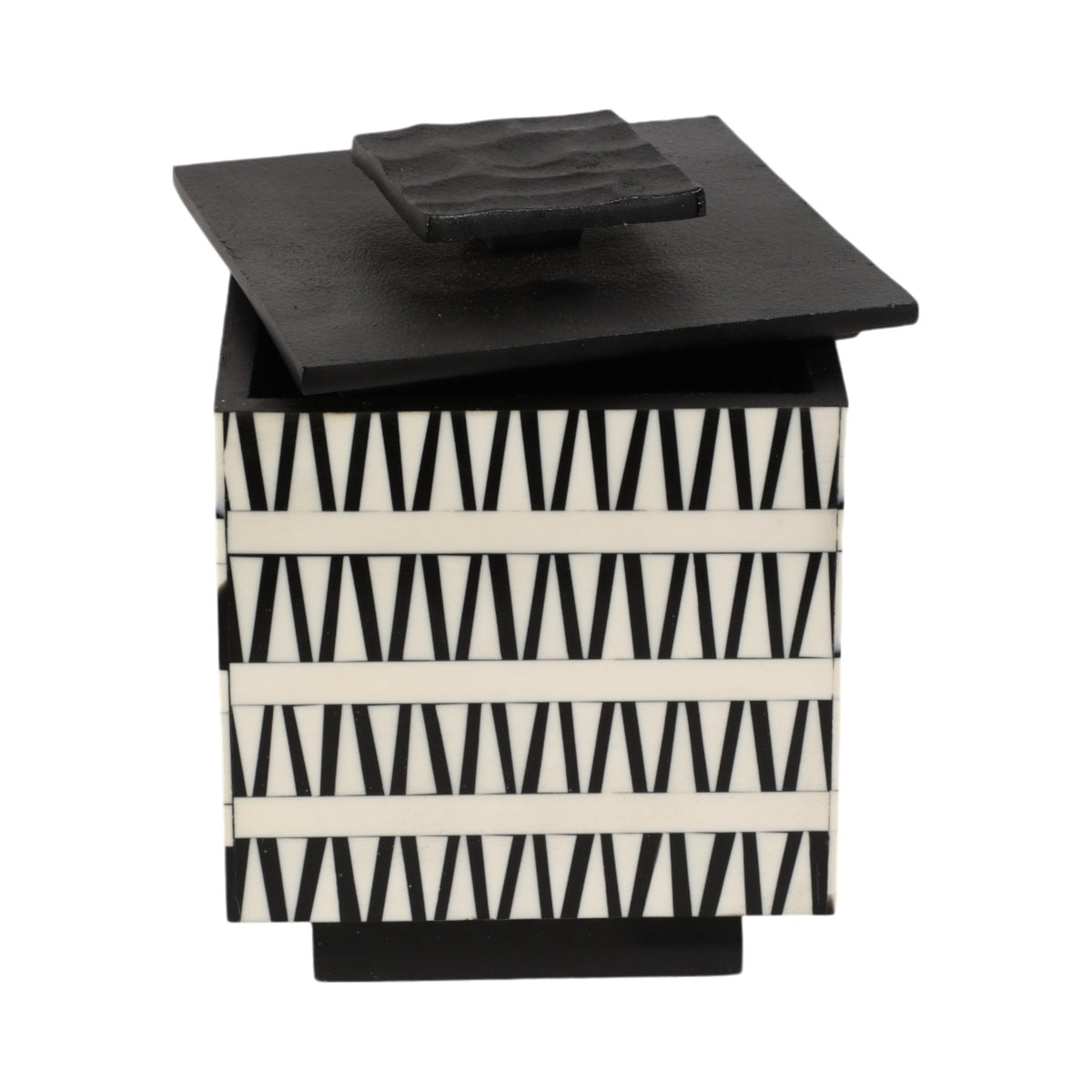 S/2 7/10" Gobiel Black & White Resin Boxes Table Decors| Sagebrook Home