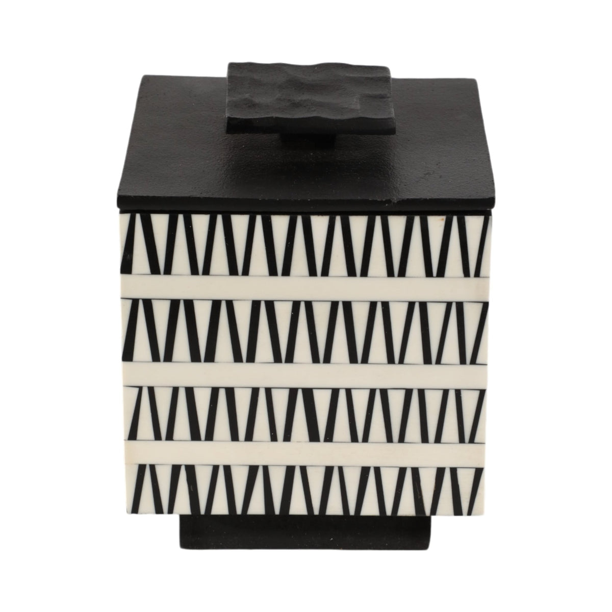 S/2 7/10" Gobiel Black & White Resin Boxes Table Decors| Sagebrook Home