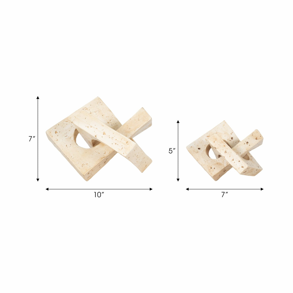 S/2 7/10" NUPTSE OBJECTS, NATURAL Table Decors| Sagebrook Home