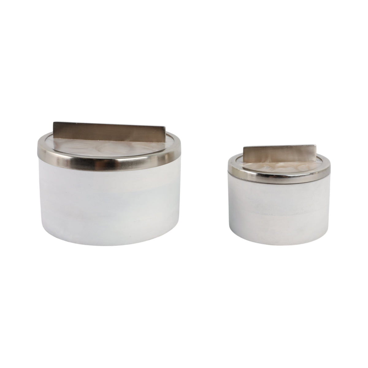 S/2 7/5" COLCHESTER WOOD AND MICA RESIN BOXES Table Decors| Sagebrook Home