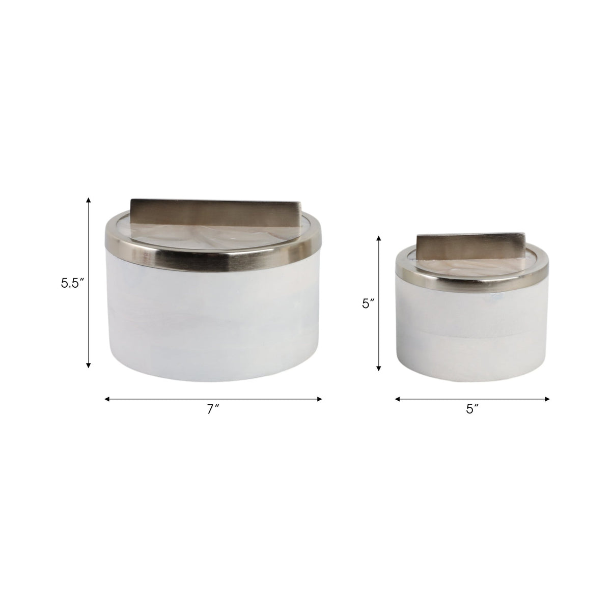 S/2 7/5" COLCHESTER WOOD AND MICA RESIN BOXES Table Decors| Sagebrook Home