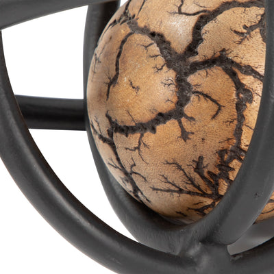 S/2 7/8" Solaro Bronze Metal Orbs - Al Rugaib Furniture