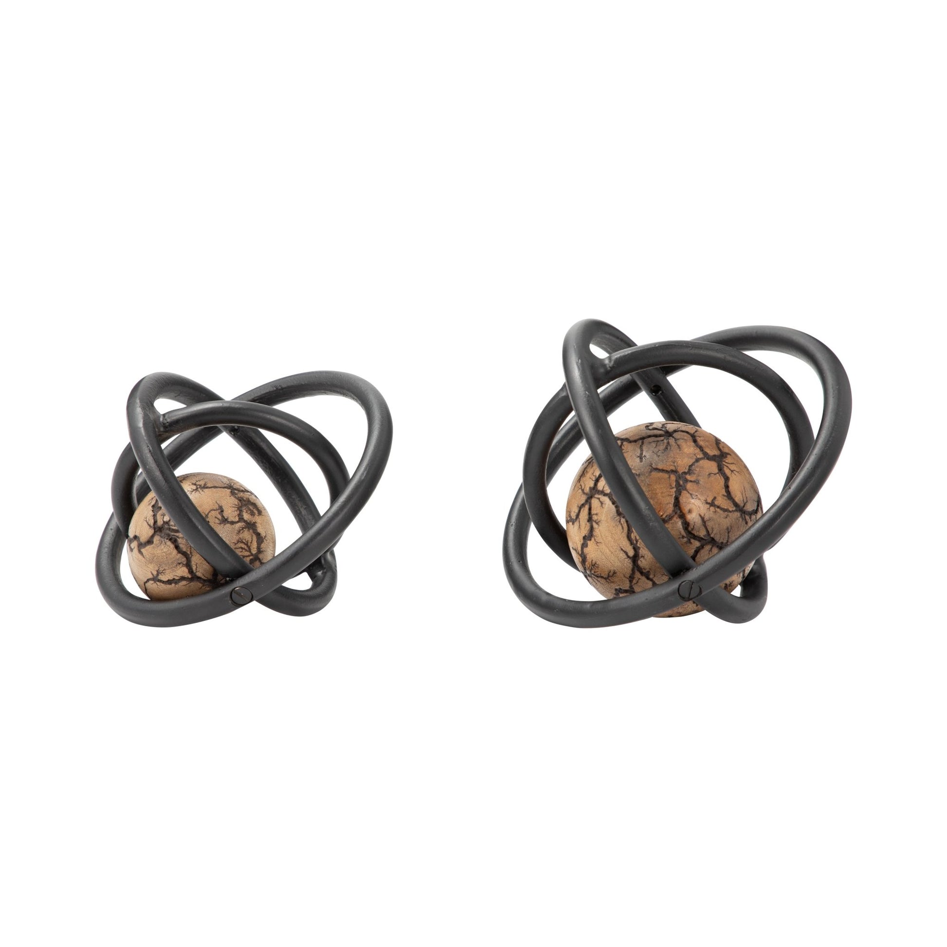 S/2 7/8" Solaro Bronze Metal Orbs Table Decors| Sagebrook Home