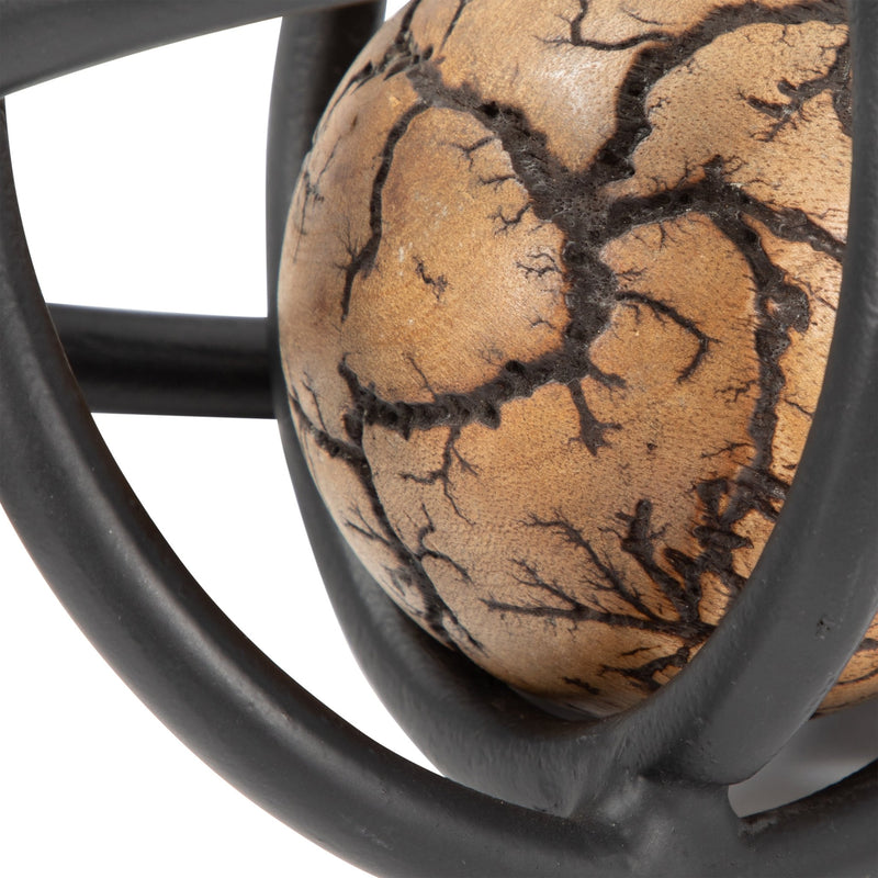 S/2 7/8" Solaro Bronze Metal Orbs - Al Rugaib Furniture