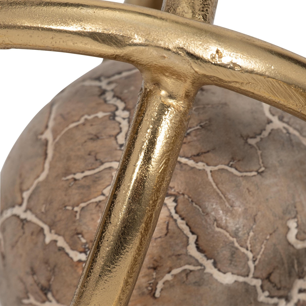 S/2 7/8" Solaro Gold Metal Orbs Table Decors| Sagebrook Home