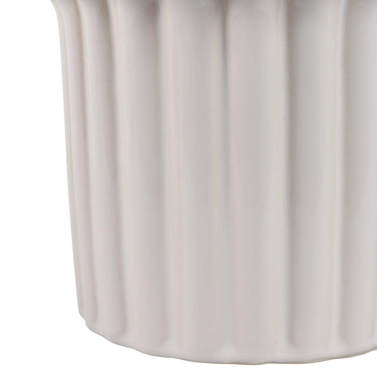 S/2 7/9" FLUTED PLANTERS, IVORY Planter| Sagebrook Home