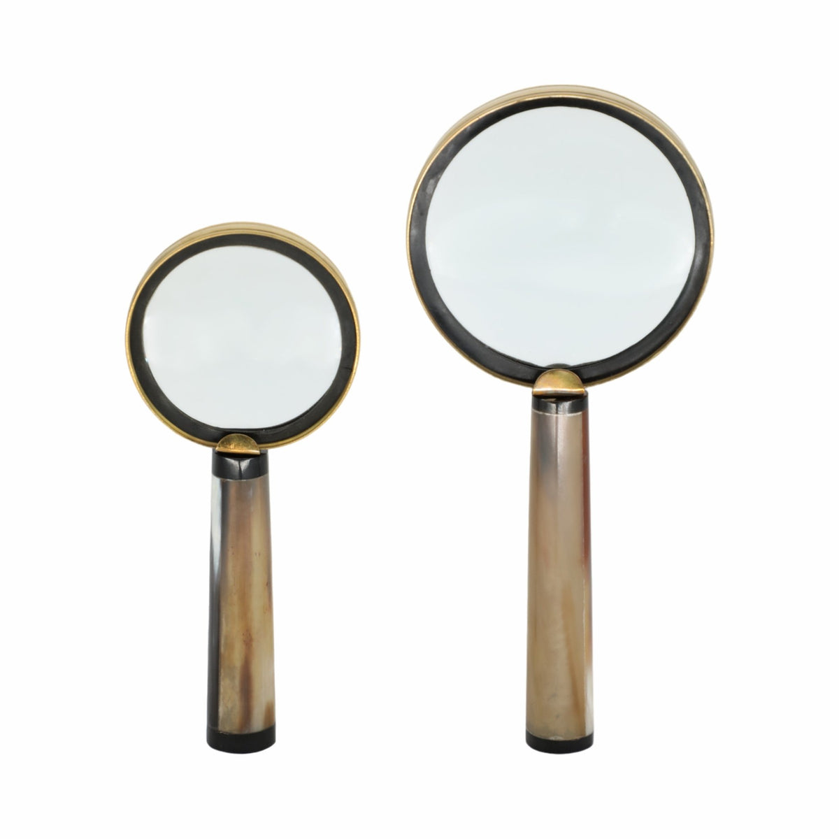 S/2 7/9" Nilay Horn Magnifying Glass, Gold Table Decors| Sagebrook Home