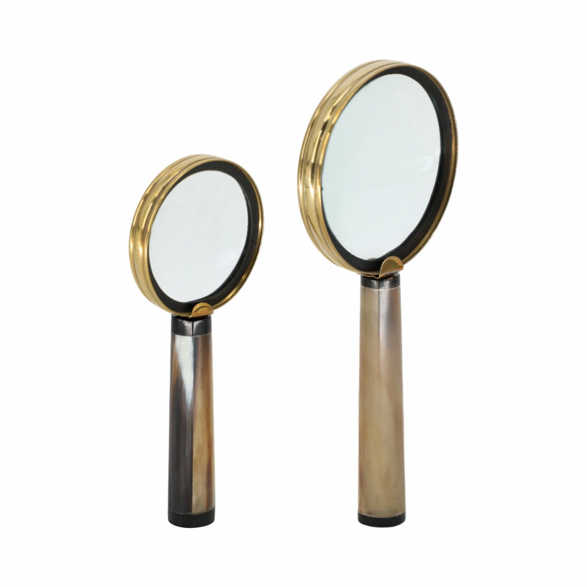 S/2 7/9" Nilay Horn Magnifying Glass, Gold Table Decors| Sagebrook Home