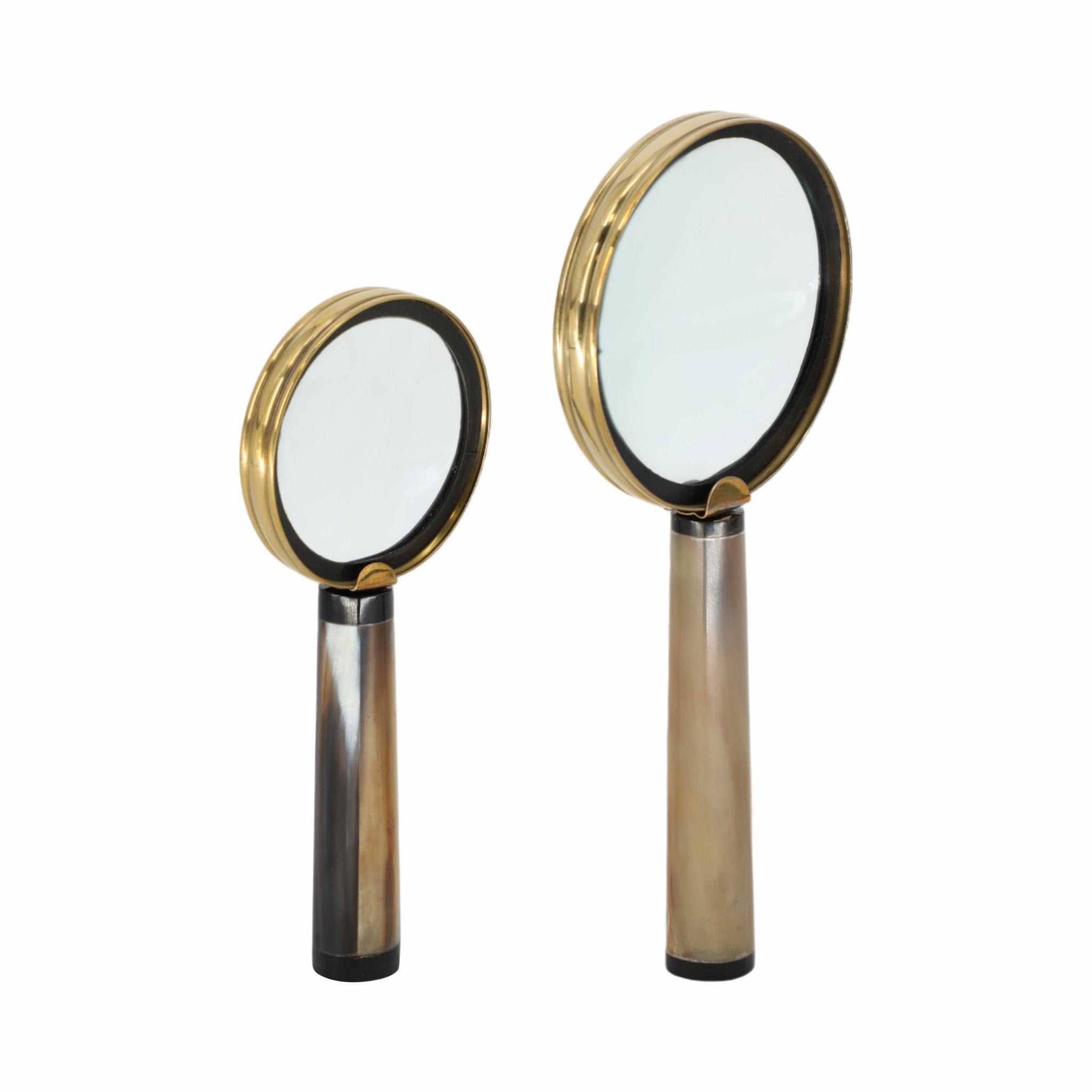 S/2 7/9" Nilay Horn Magnifying Glass, Gold Table Decors| Sagebrook Home