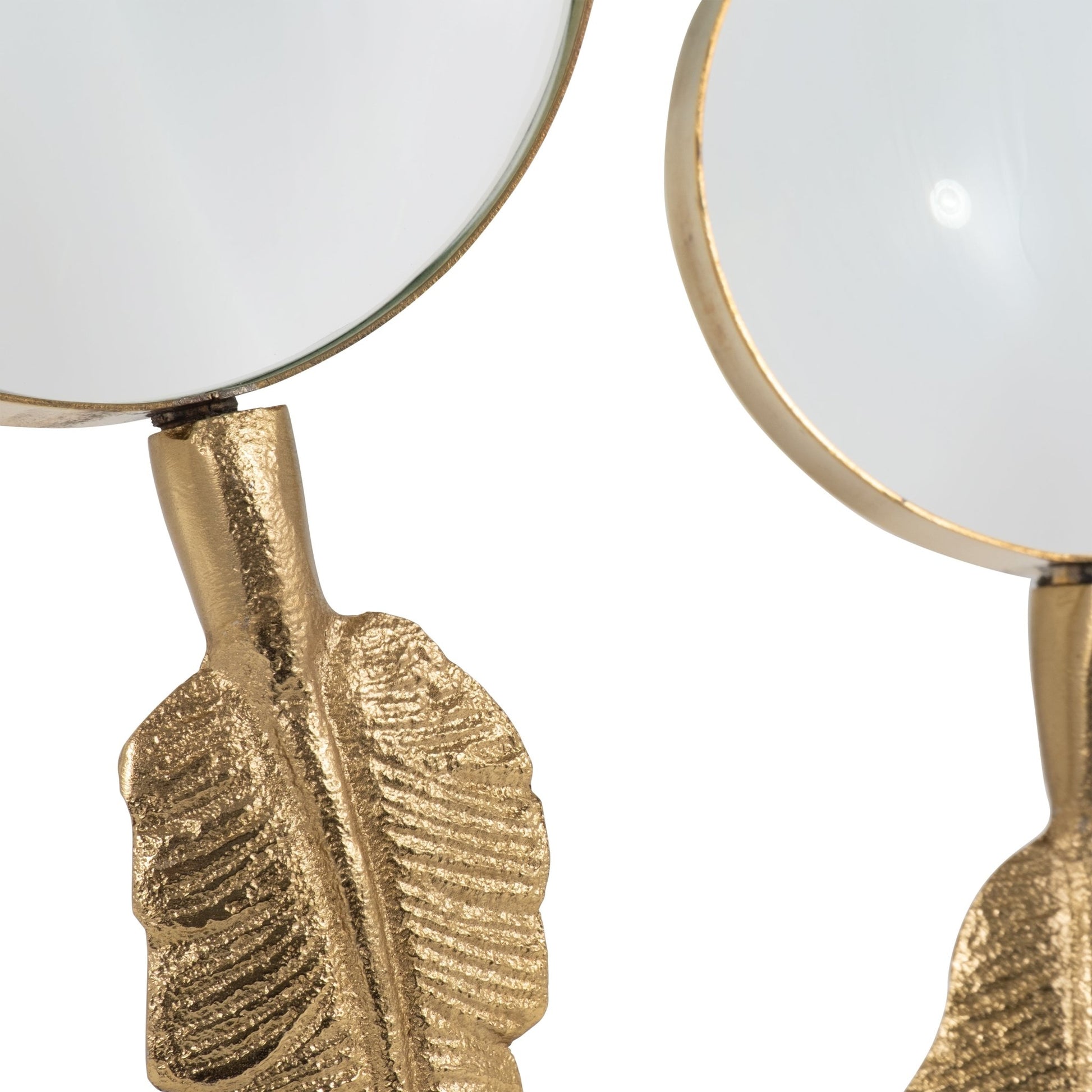 S/2 8/10" Buford Feather Magnifyers, Gold Table Decors| Sagebrook Home