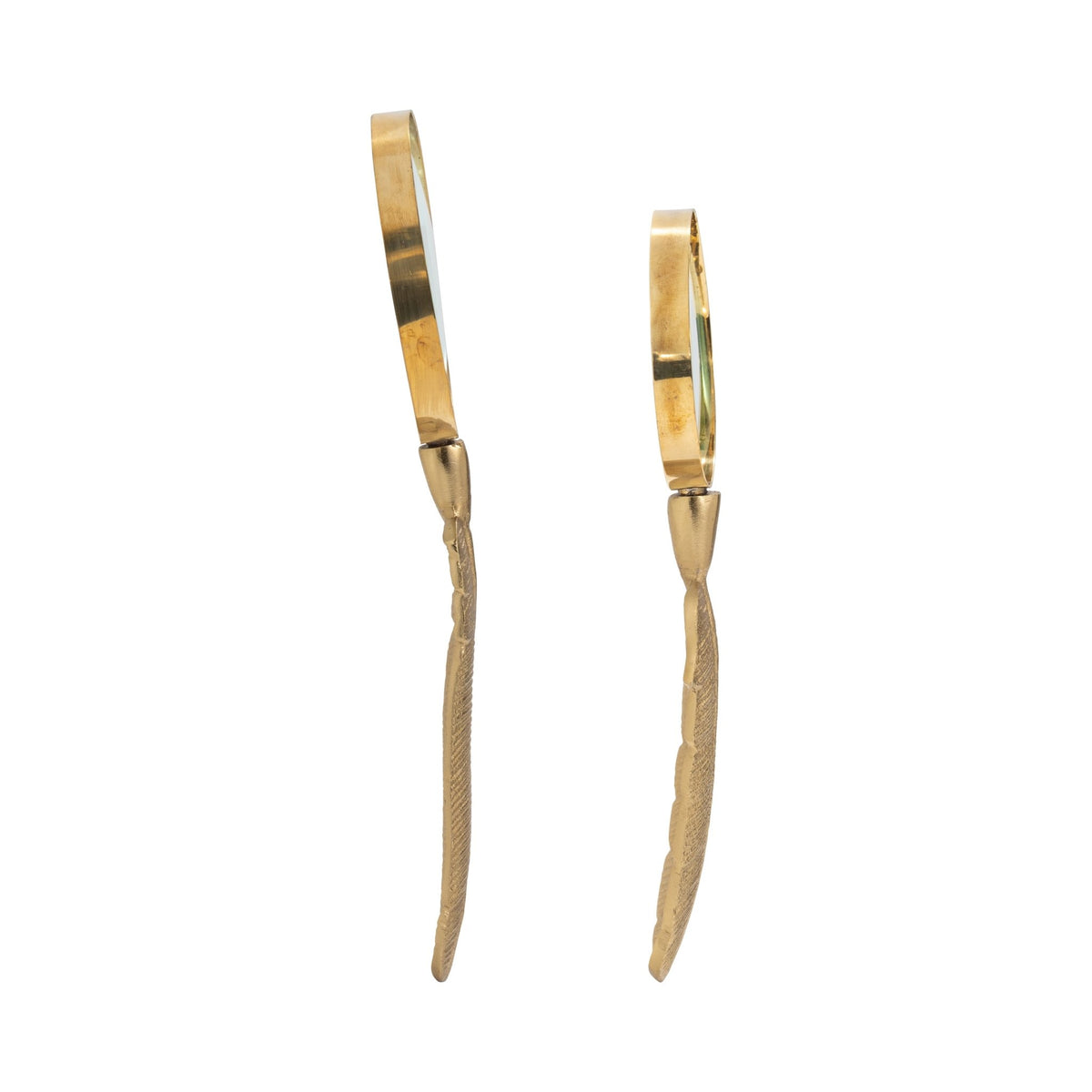 S/2 8/10" Buford Feather Magnifyers, Gold Table Decors| Sagebrook Home