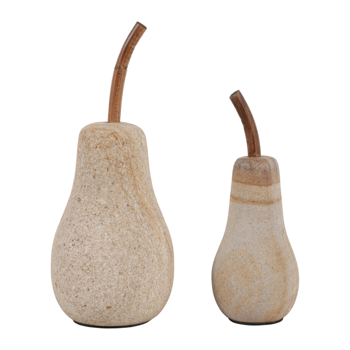 S/2 8/10" PEAR IMPEX PALIMANAN STONE STATUARY Table Decors| Sagebrook Home