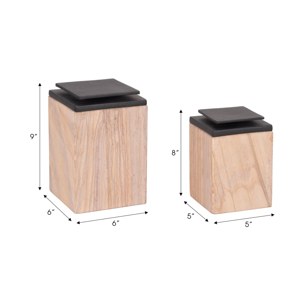 S/2 8/9" Maverick Sandstone Boxes, Natural Table Decors| Sagebrook Home