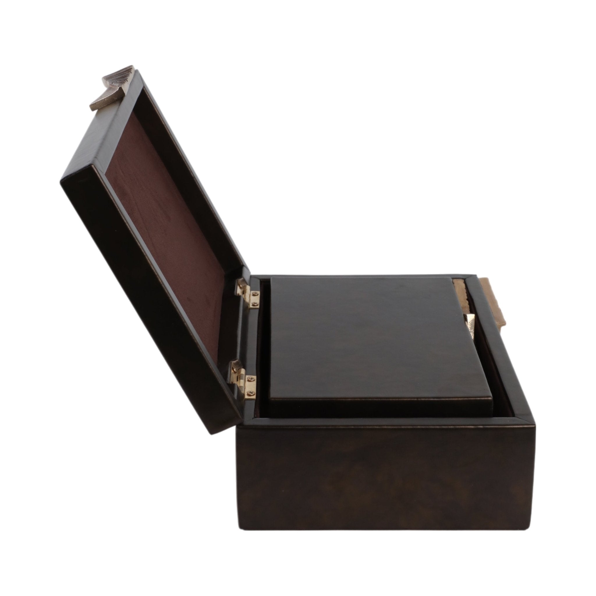 S/2 9/11" Andros Boxes With Aluminium Hardware Table Decors| Sagebrook Home