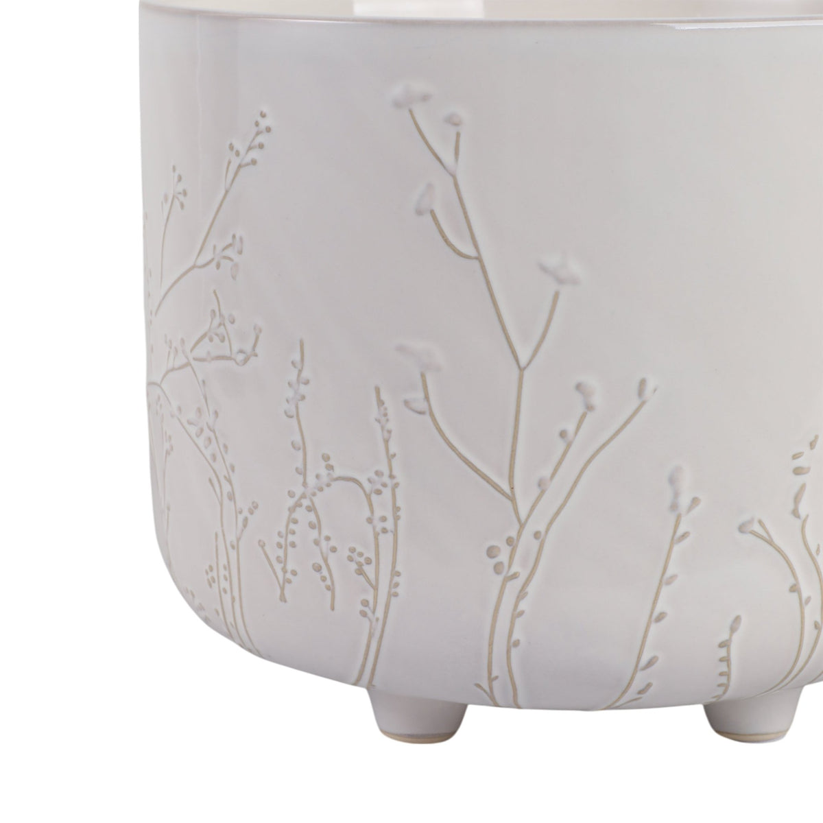 S/2 9/11" BLOOMING BRANCHES PLANTERS, IVORY Planter| Sagebrook Home
