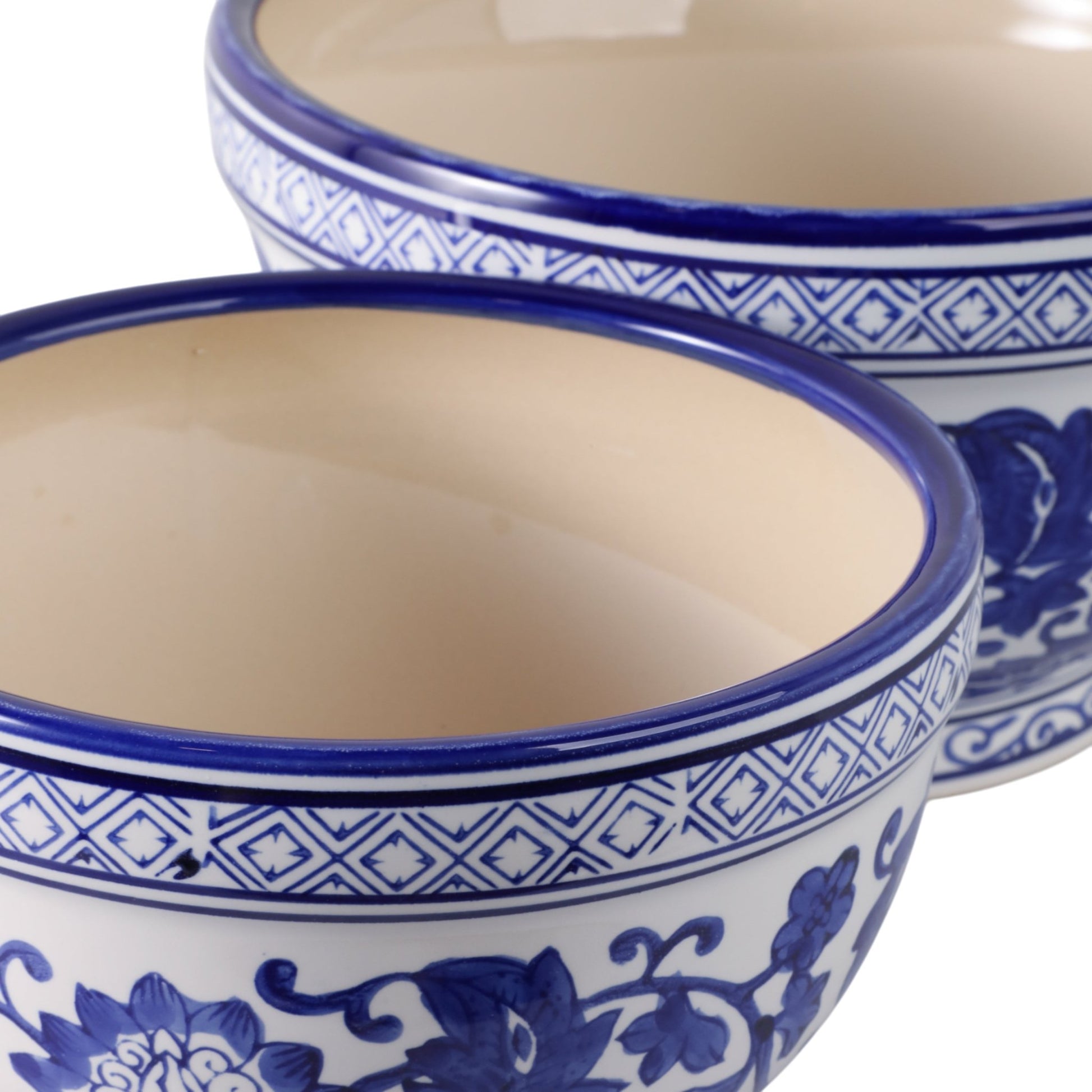 S/2 9/11" Bowl Chinoiserie Planters, Blue/wht Planter| Sagebrook Home