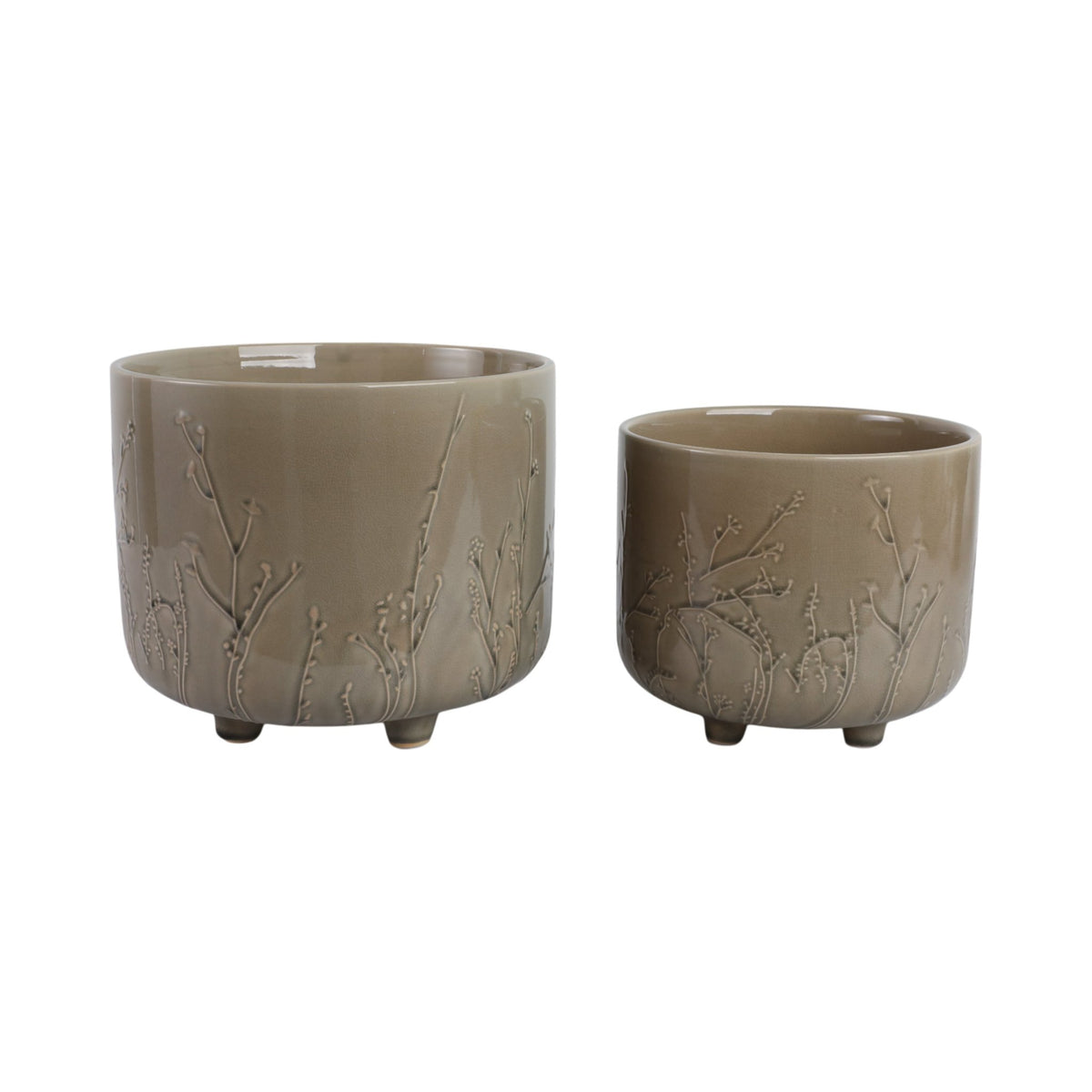S/2 9/11" FLOWER BRANCHES PLANTERS, CREAM Planter| Sagebrook Home