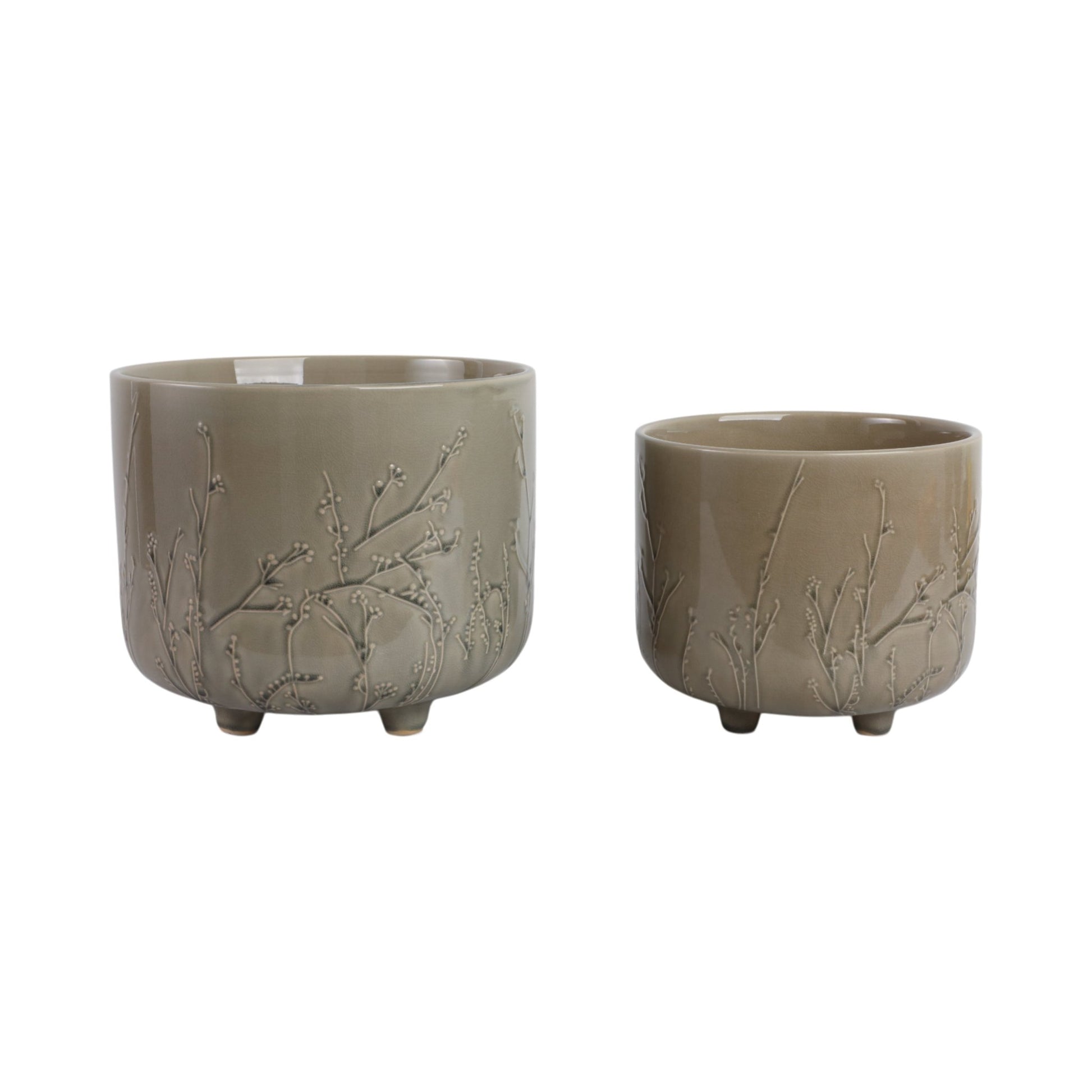 S/2 9/11" FLOWER BRANCHES PLANTERS, CREAM Planter| Sagebrook Home