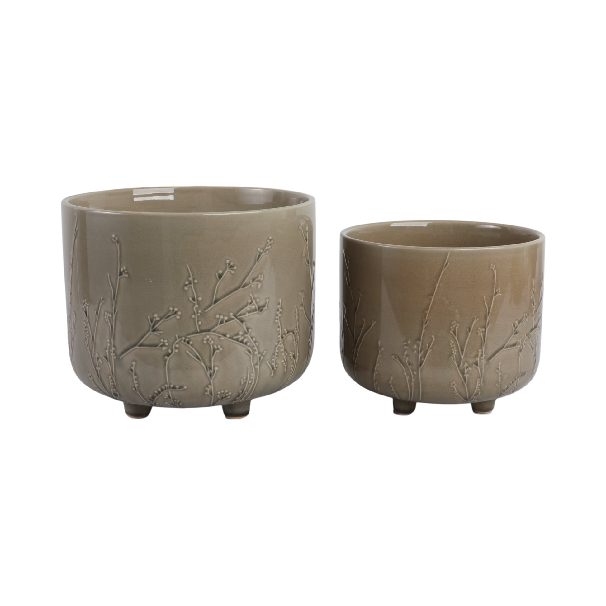 S/2 9/11" FLOWER BRANCHES PLANTERS, CREAM Planter| Sagebrook Home