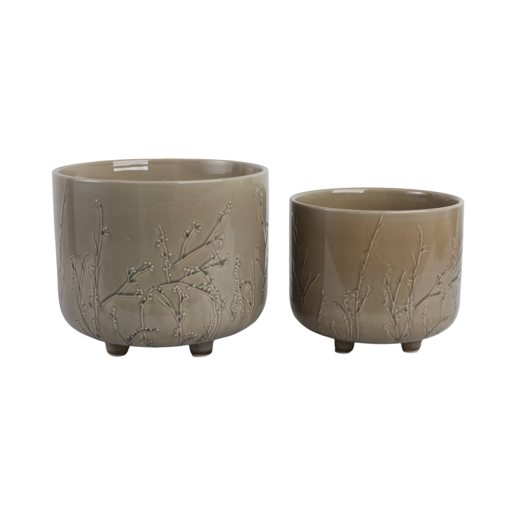 S/2 9/11" FLOWER BRANCHES PLANTERS, CREAM Planter| Sagebrook Home