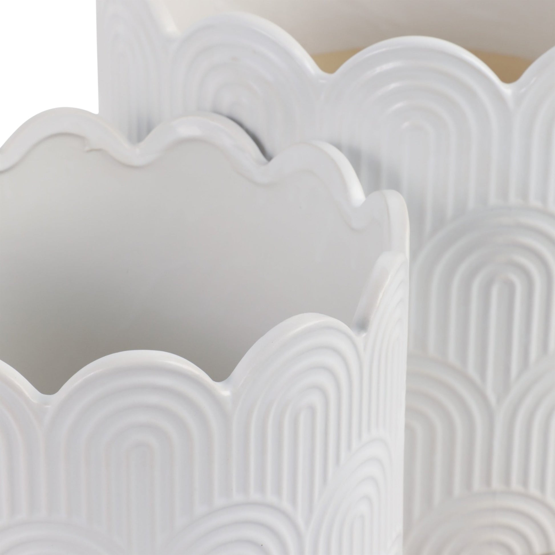 S/2 9/12" Arch Planters, White Planter| Sagebrook Home