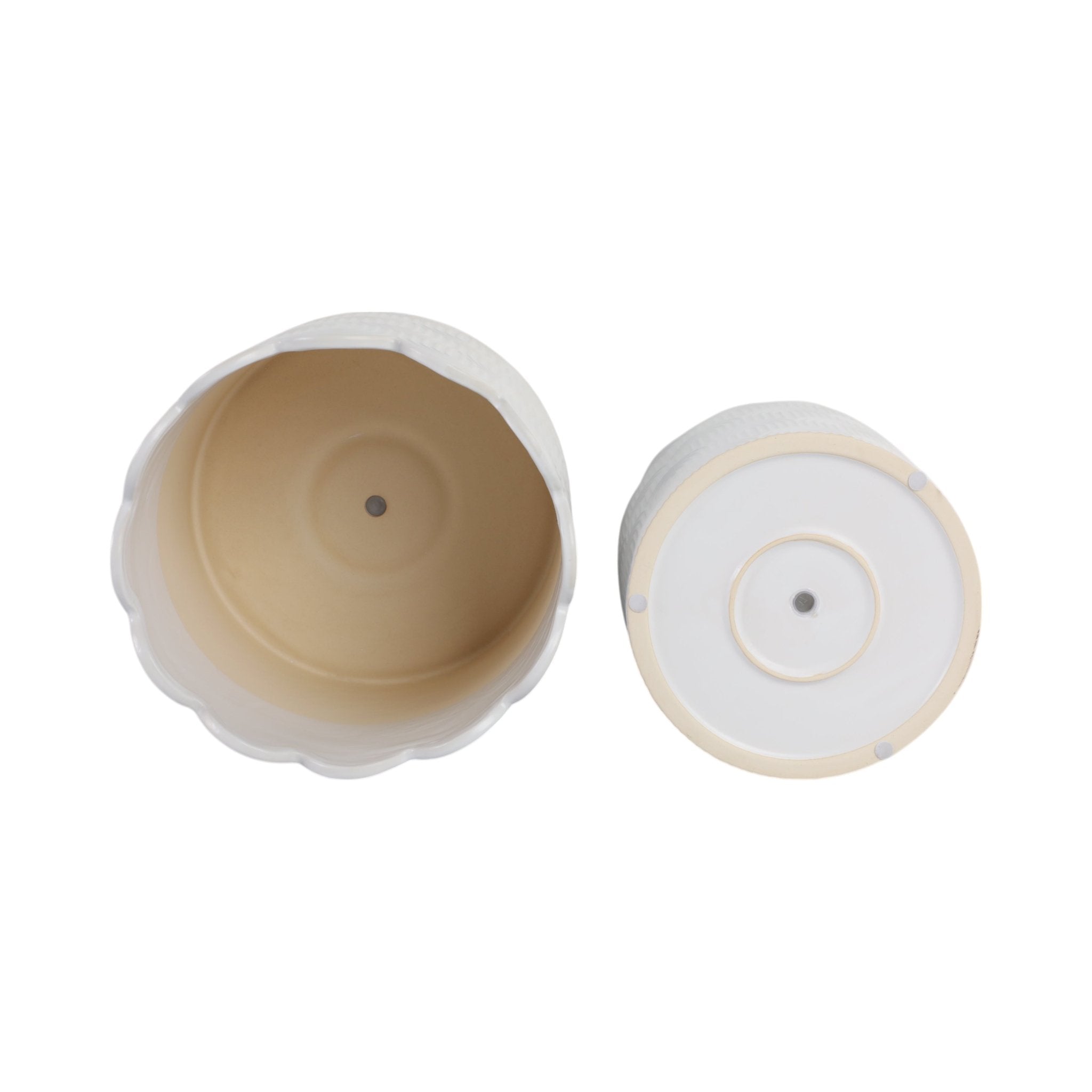 S/2 9/12" Arch Planters, White Planter| Sagebrook Home