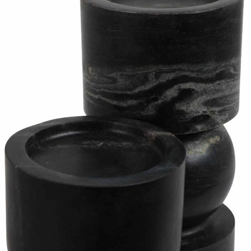 S/2 9/12" Himalayan Marble Candle Holders - Al Rugaib Furniture