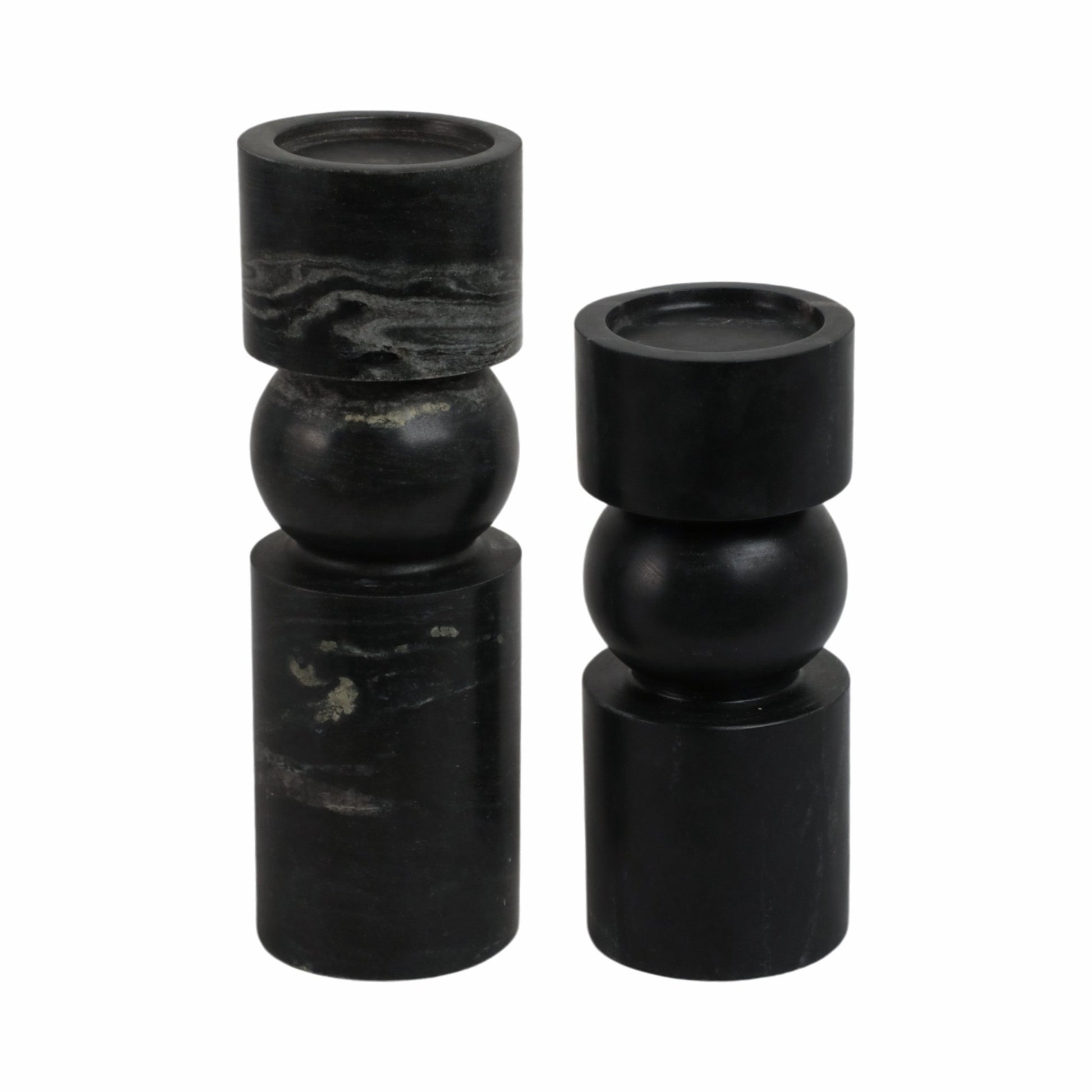 S/2 9/12" Himalayan Marble Candle Holders Candle Holders| Sagebrook Home