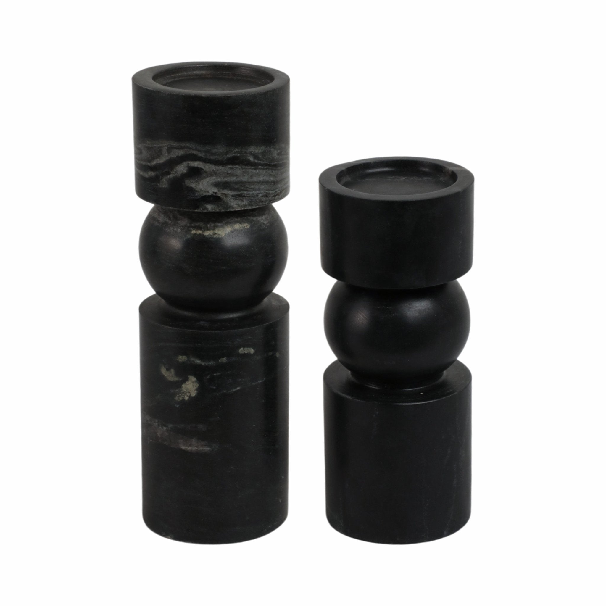 S/2 9/12" Himalayan Marble Candle Holders Candle Holders| Sagebrook Home