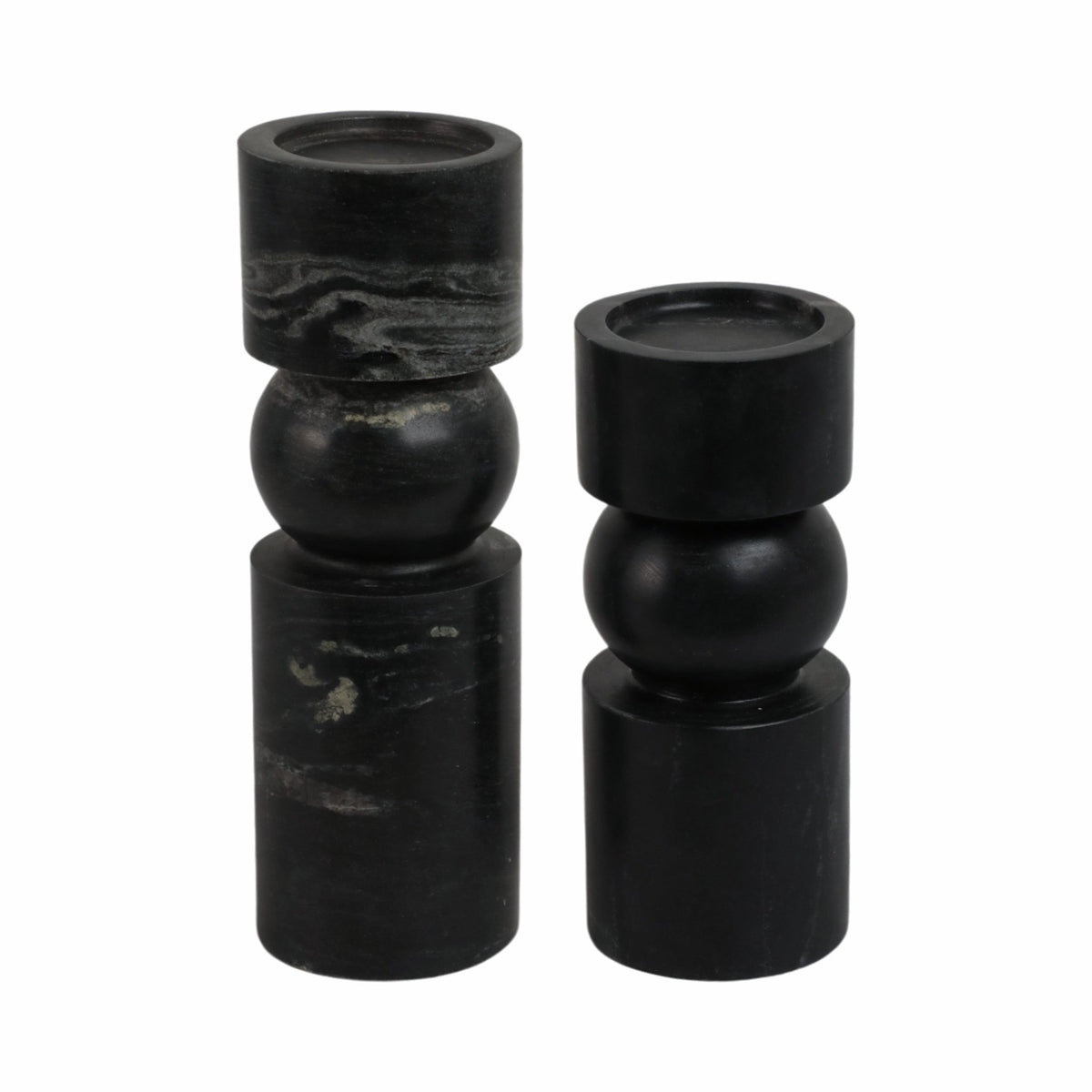 S/2 9/12" Himalayan Marble Candle Holders Candle Holders| Sagebrook Home