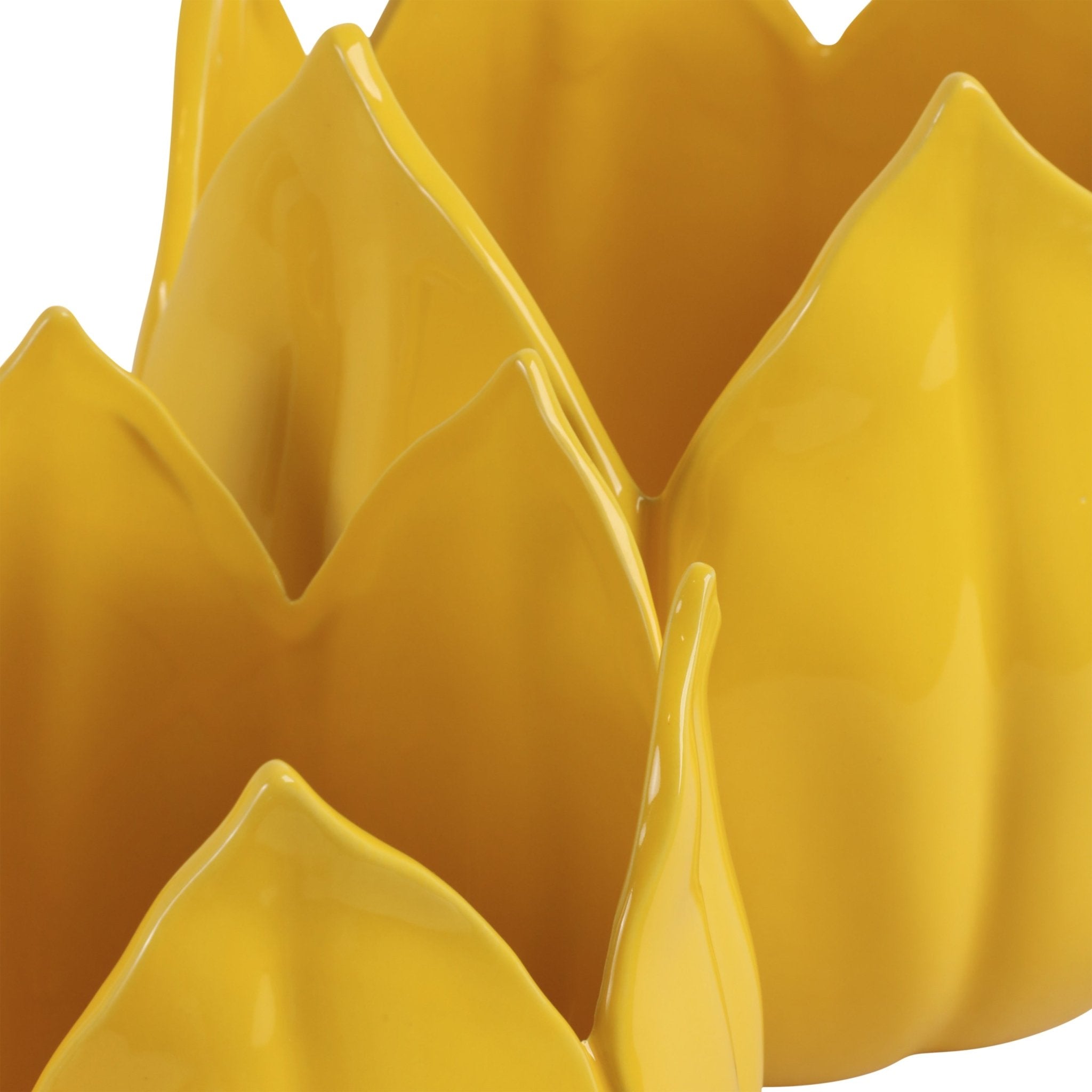 S/2 9/12" Petal Planters, Yellow Planter| Sagebrook Home