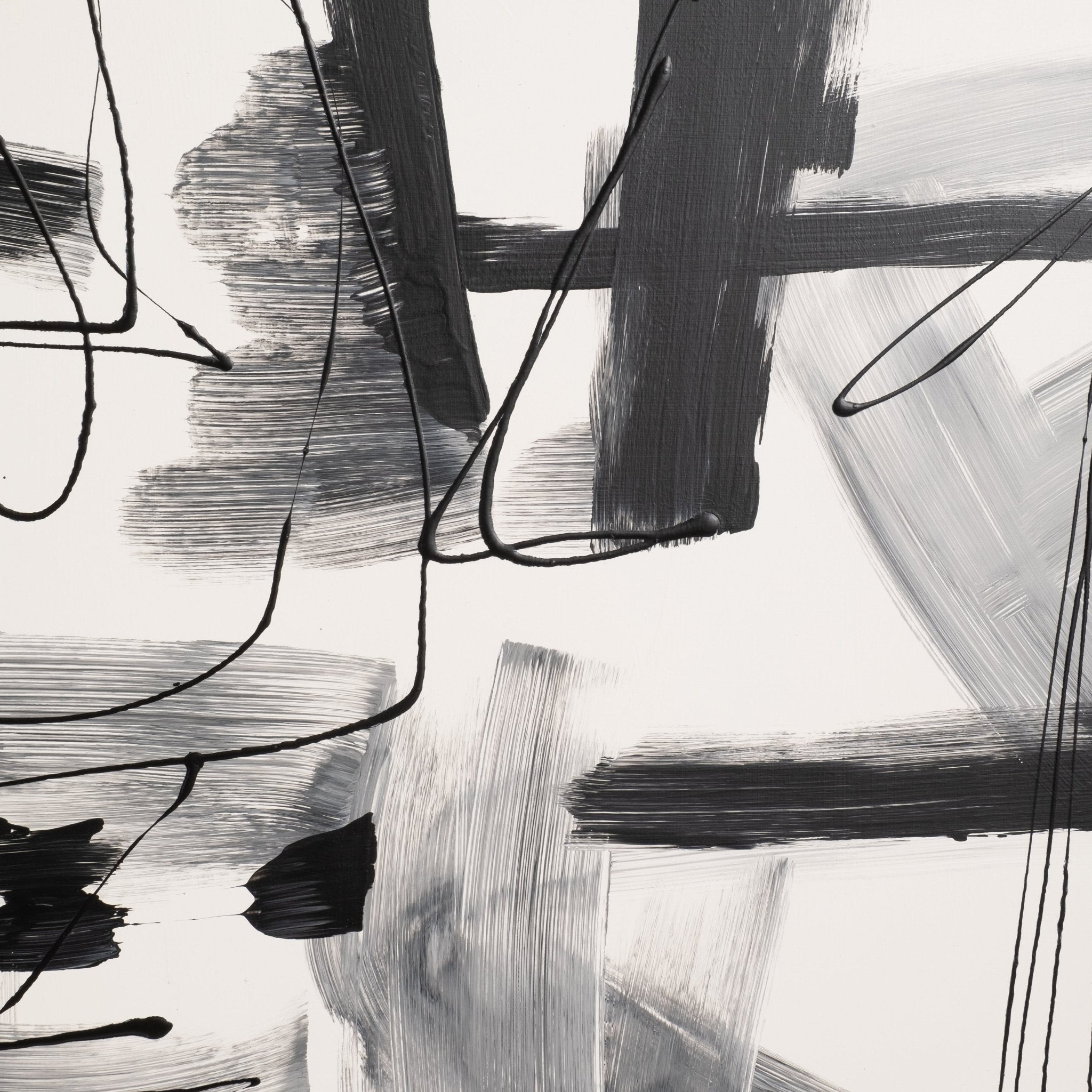 S/2 95x59 Hand Painted Contemporary Art, Black/wht Wall Art| Sagebrook Home