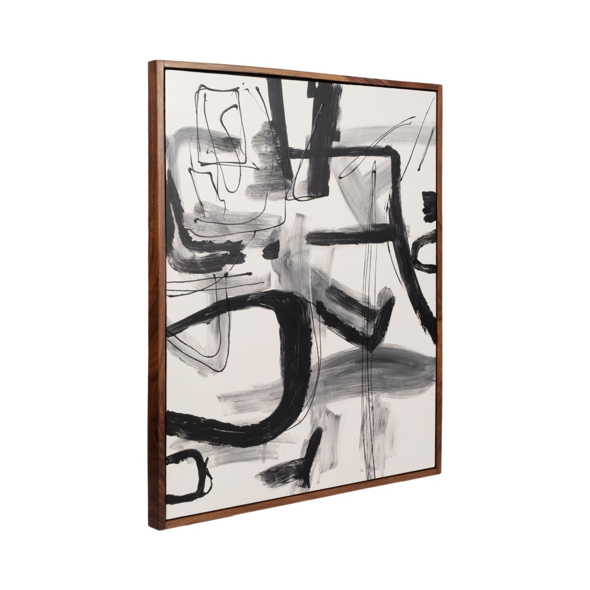 S/2 95x59 Hand Painted Contemporary Art, Black/wht Wall Art| Sagebrook Home