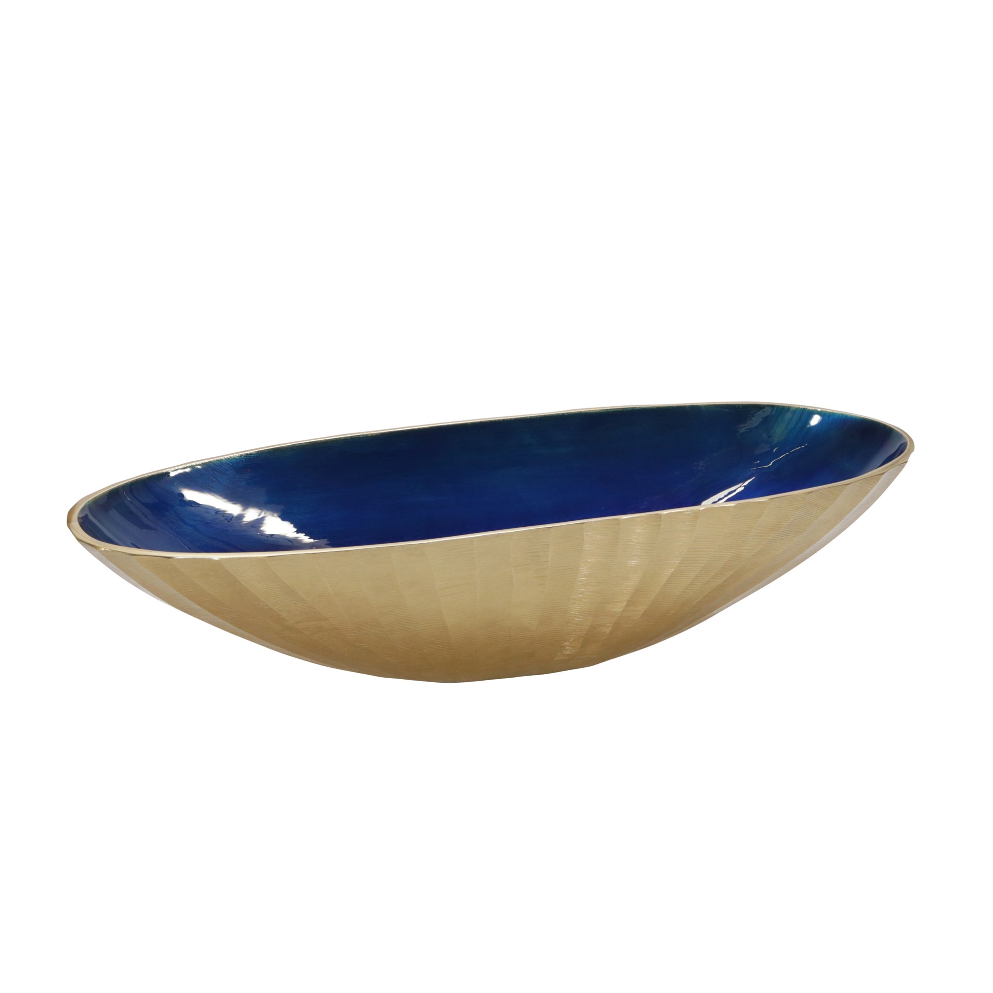 S/2 ALUMINUM 22/24" OVAL BOWL, CHAMPAGNE GOLD Bowl| Sagebrook Home