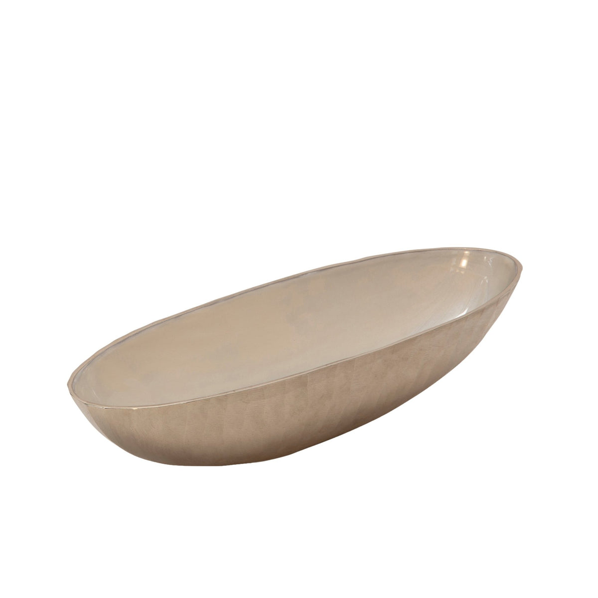 S/2 ALUMINUM 22/24" OVAL BOWL, SILVER Bowl| Sagebrook Home