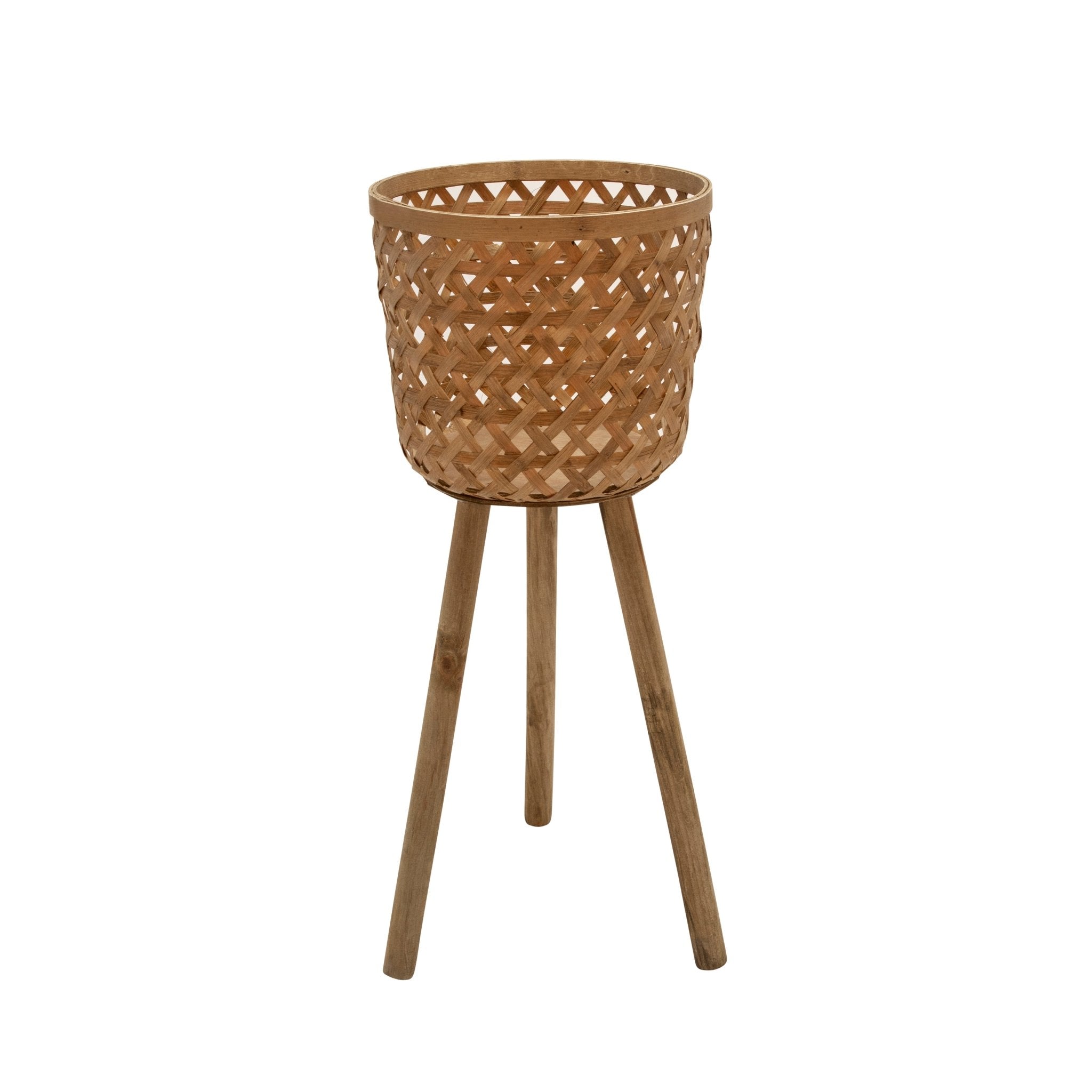 S/2 BAMBOO PLANTERS ON STAND,NATURAL Outdoor Planters| Sagebrook Home