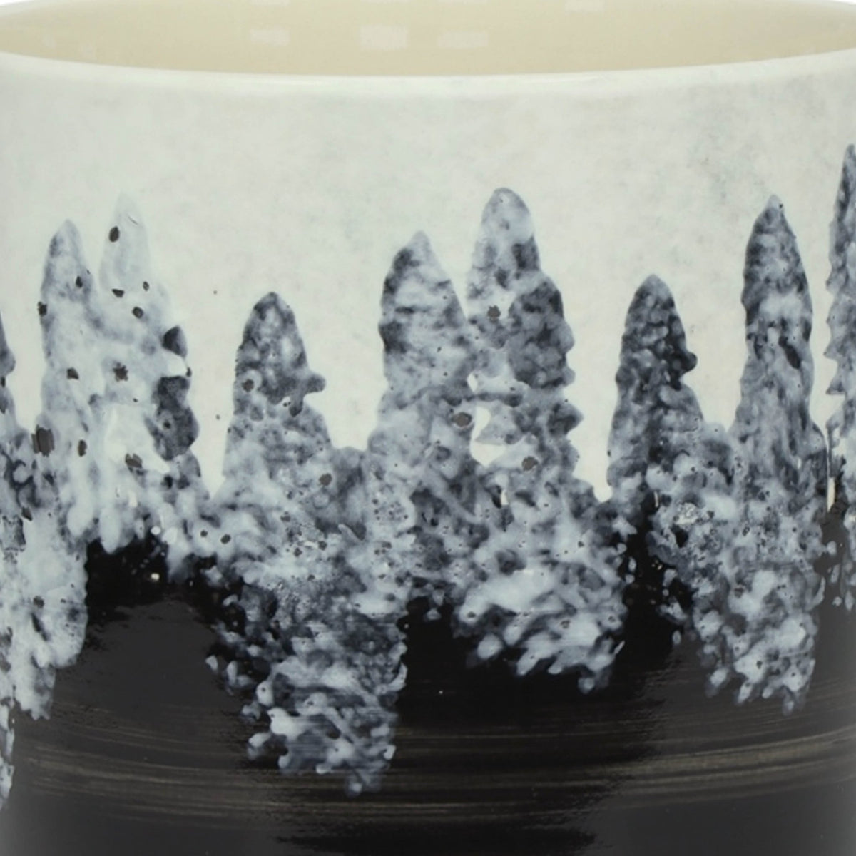 S/2 Ceramic Footed Planters 9/6", White/Black Outdoor Planters| Sagebrook Home