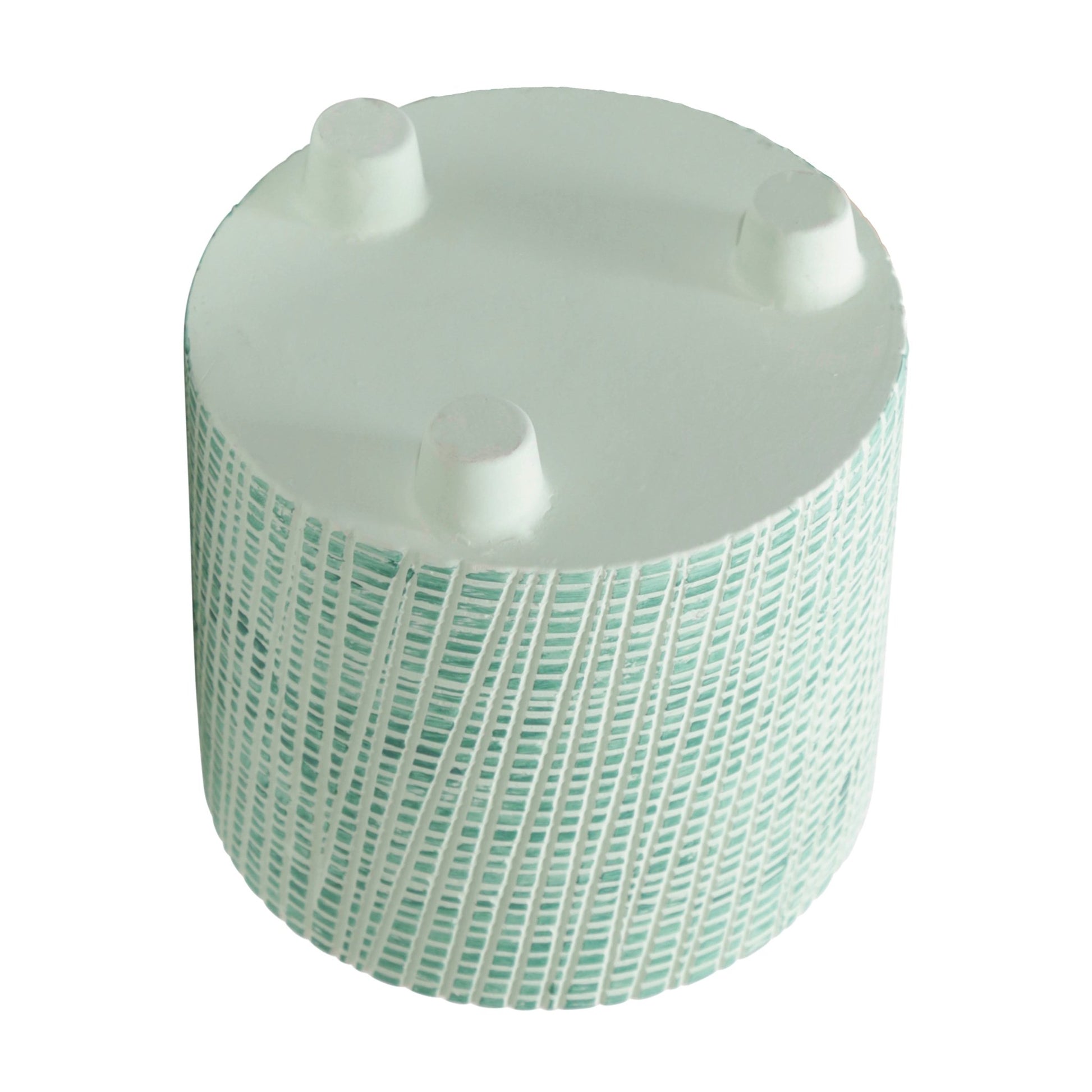 S/2 CHECKERED FOOTED PLANTER 6/8", GREEN Outdoor Planters| Sagebrook Home