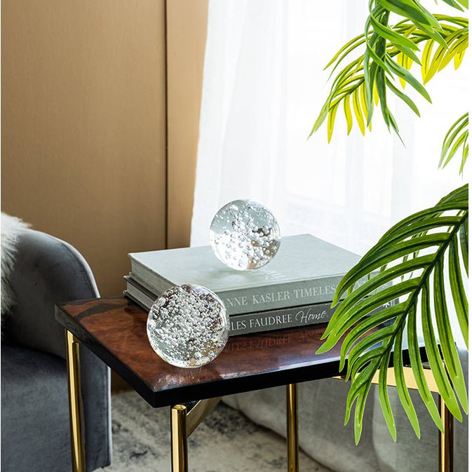 S/2 D4x4" Bubble Spheres Table Decors| Roots Furniture