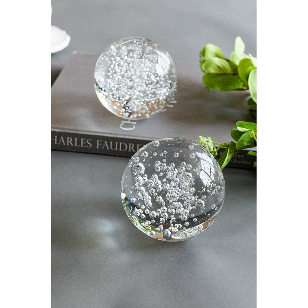 S/2 D4x4" Bubble Spheres Table Decors| Roots Furniture