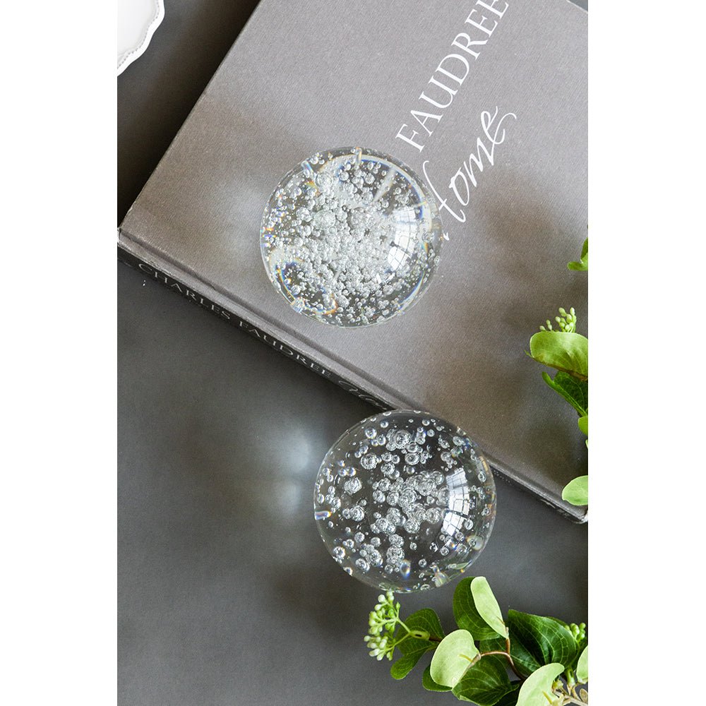 S/2 D4x4" Bubble Spheres Table Decors| Roots Furniture