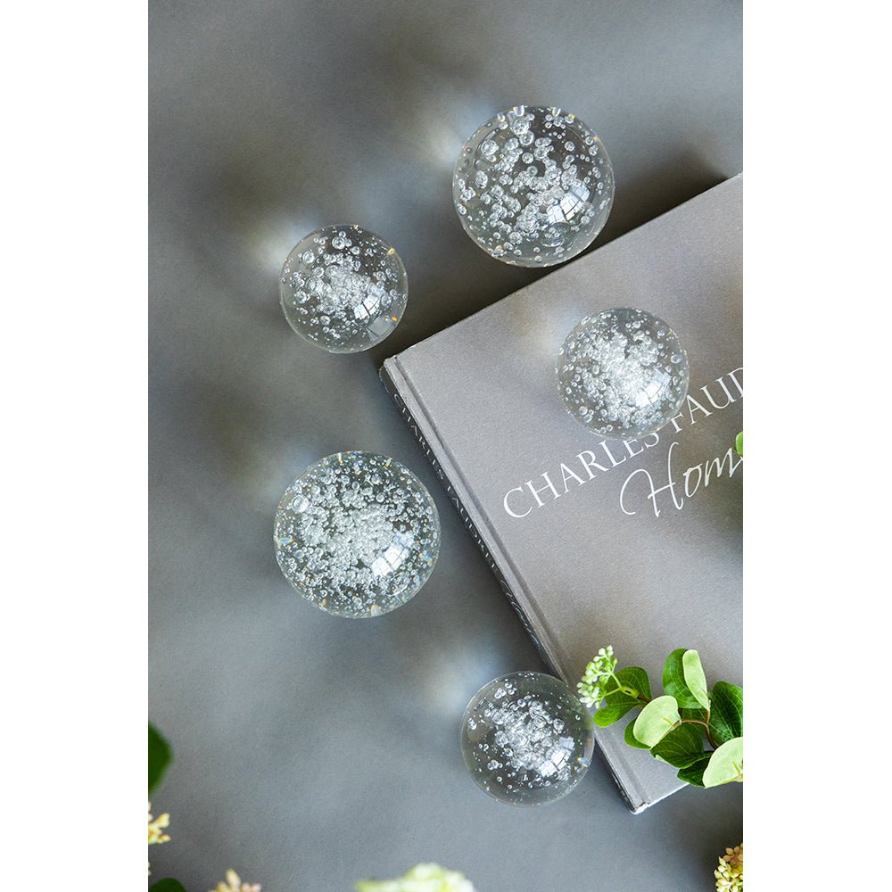 S/2 D4x4" Bubble Spheres Table Decors| Roots Furniture