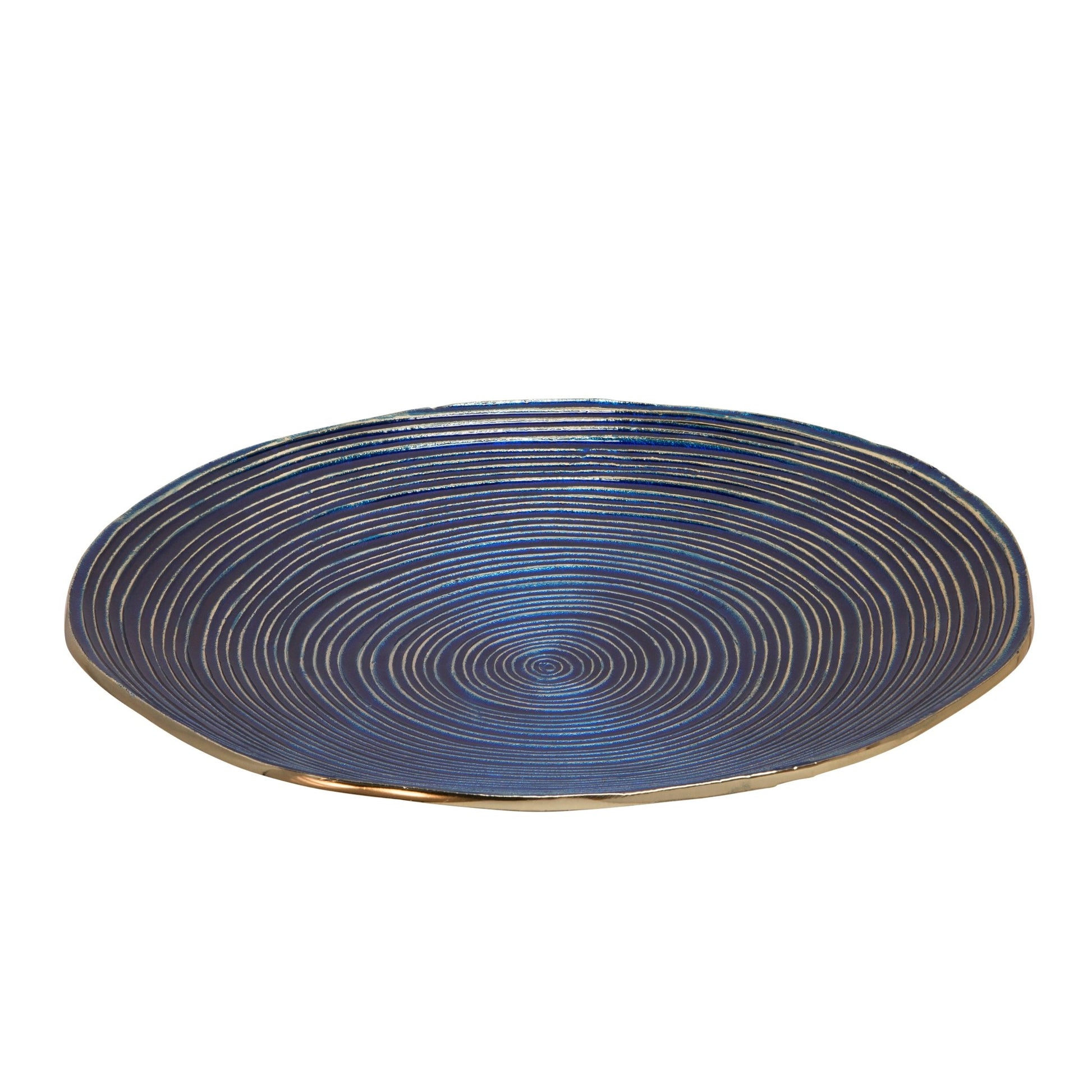 S/2 DECORATIVE METAL SWIRL TRAY, BLUE/MULTI Bowl| Sagebrook Home