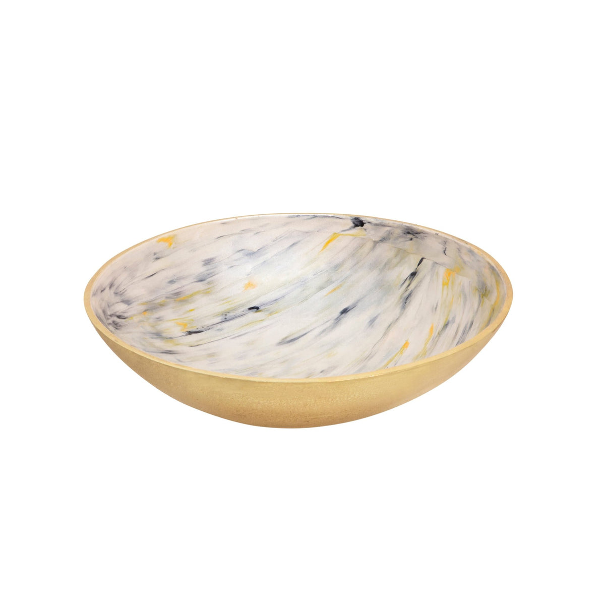S/2 DECORATIVE METAL TRAY, IVORY Bowl| Sagebrook Home