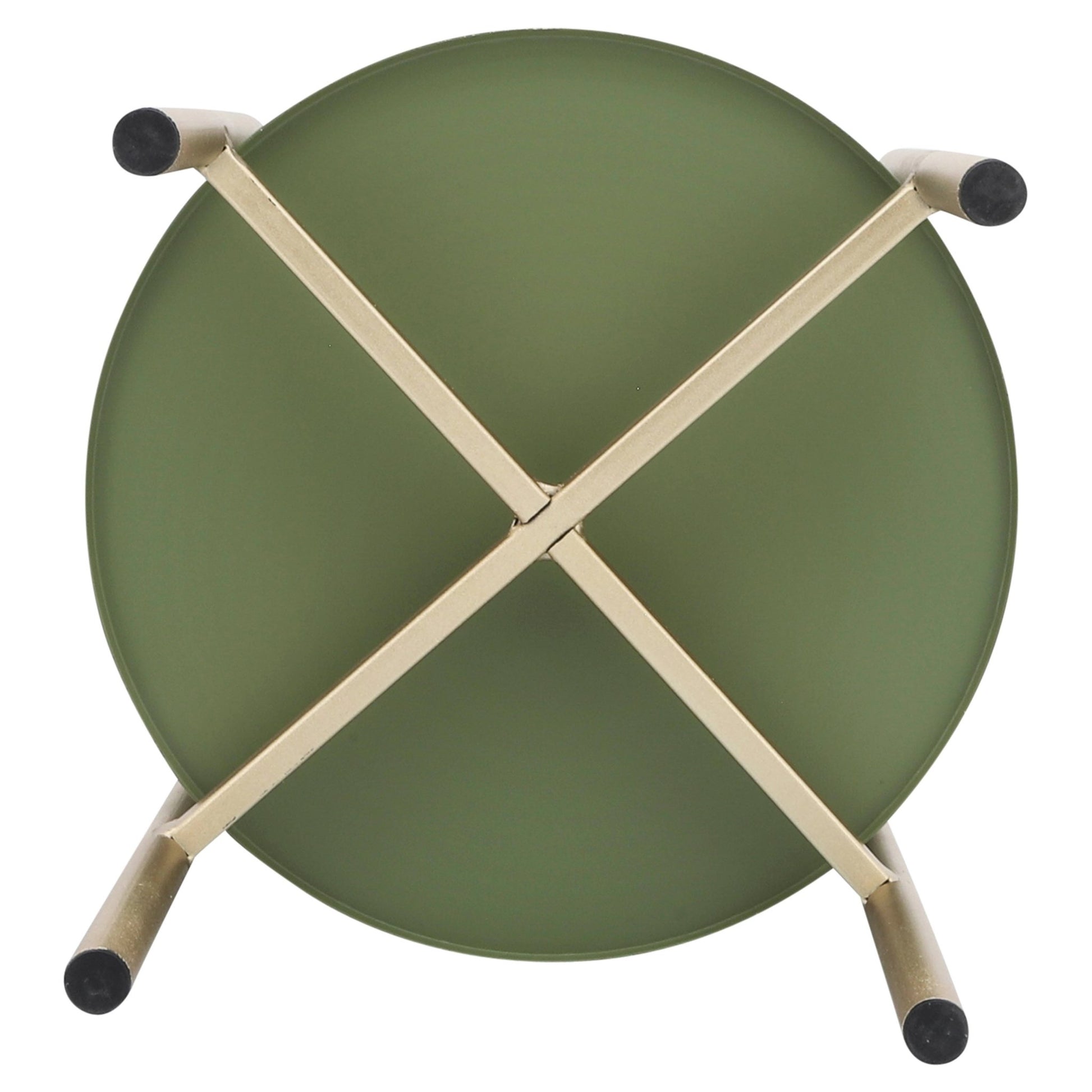 S/2 DIAMOND PLANTER ON METAL STAND, OLIVE/GOLD Outdoor Planters| Sagebrook Home