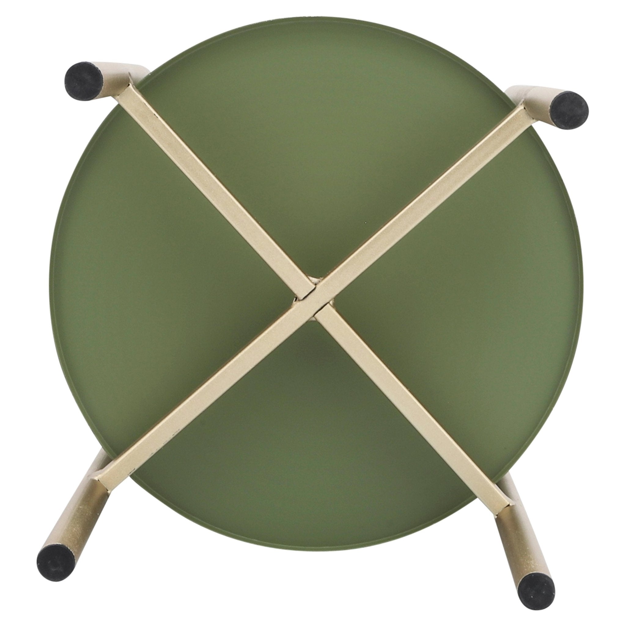S/2 DIAMOND PLANTER ON METAL STAND, OLIVE/GOLD Outdoor Planters| Sagebrook Home