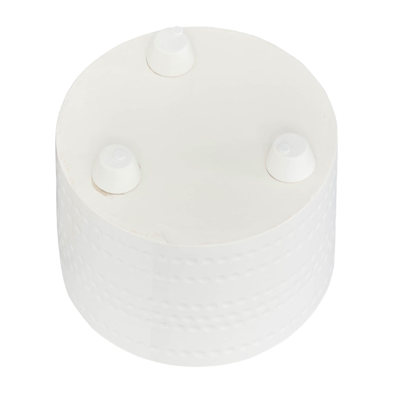 S/2 DOTTED FOOTED PLANTERS 10/12" , WHITE - Al Rugaib Furniture