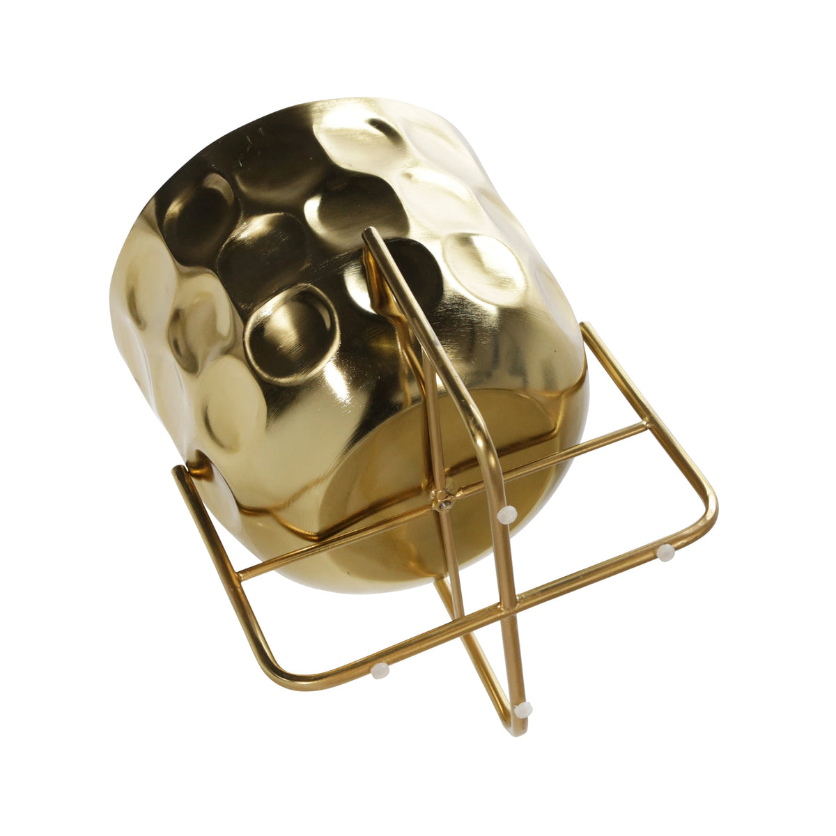 S/2 METAL 12/15" HAMMERED PLANTER, GOLD Outdoor Planters| Sagebrook Home